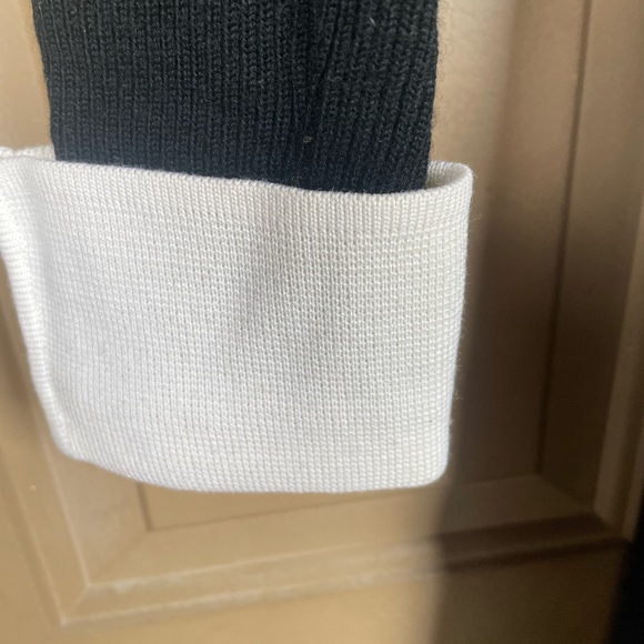 Vintage aristo kat wool dress black and white with rose in the back sz 10 - Picture 4 of 9